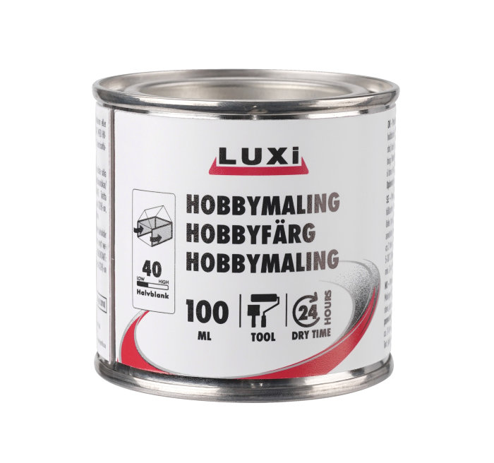 Hobbymaling sort 100 ml - Luxi